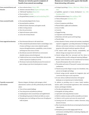 Passive patient or active agent? An under-explored perspective on the benefits of time in nature for learning and wellbeing